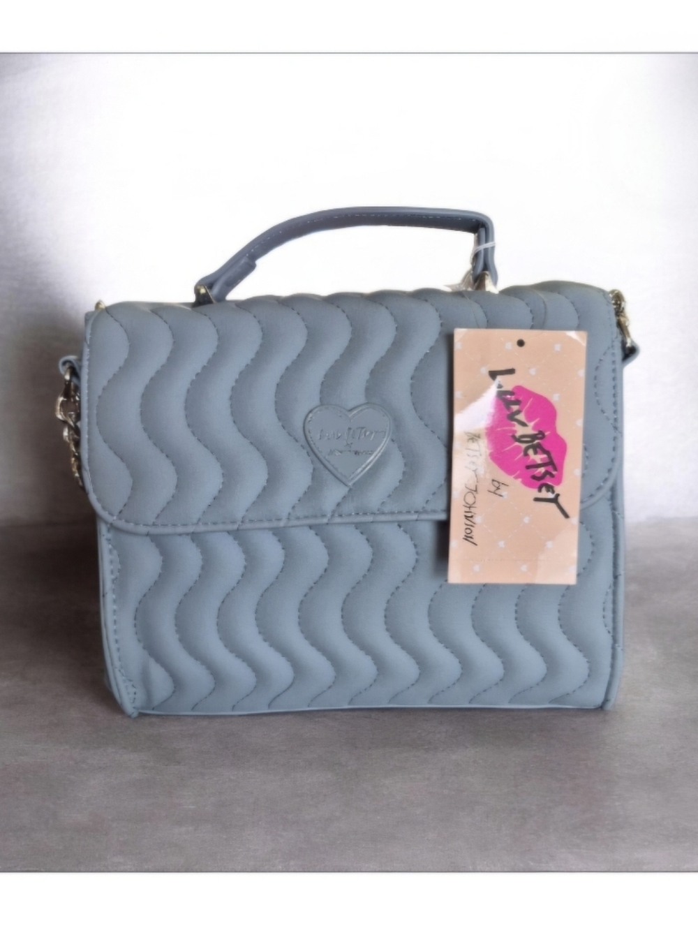 Luv Betsey by Betsey Johnson LBADDY Quilted Crossbody Cinderella blue